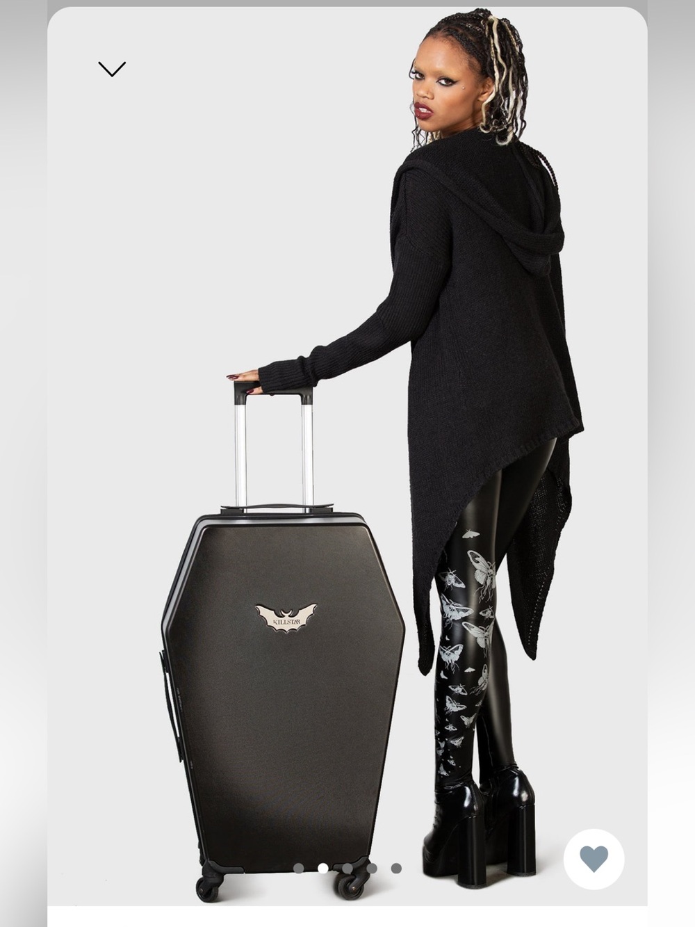 Killstar Black Coffin Hard-Shell Carry-On Luggage